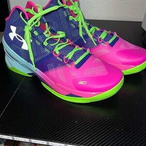 Under Armour Neon Pink and Lime Green Sneakers